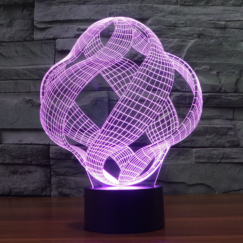 lampu kamar led illusion 3D